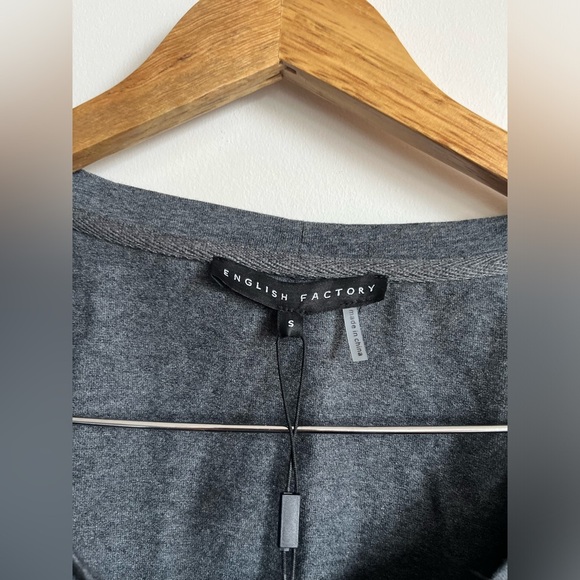NWT English Factory Gray Scoop neck Top - Picture 3 of 8